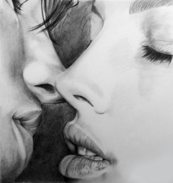 поцелуи рисунки