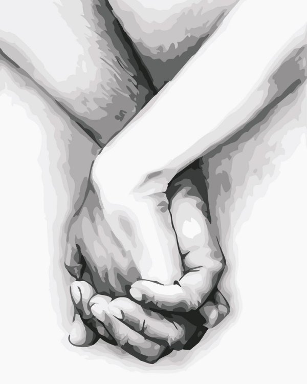 руки влюбленных рисунок