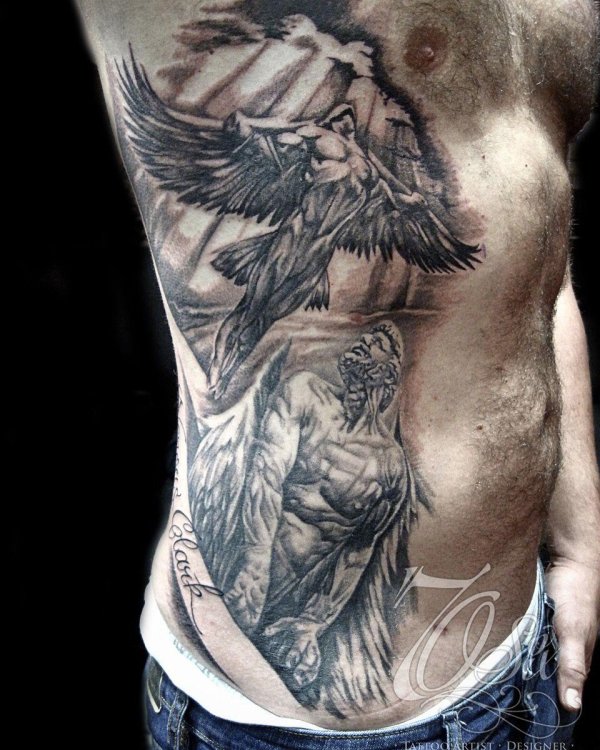 татуировка ангел