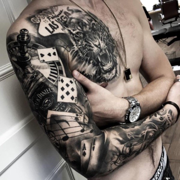 татуировки мужские рукав крутые