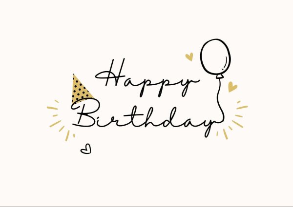 надпись хэппи бездей