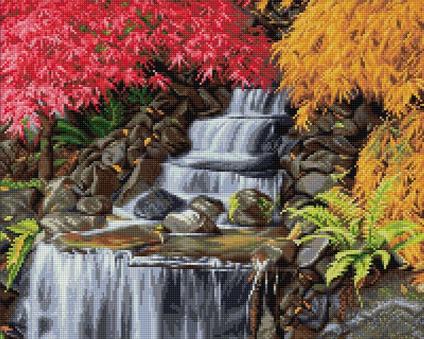 природа с водопадом