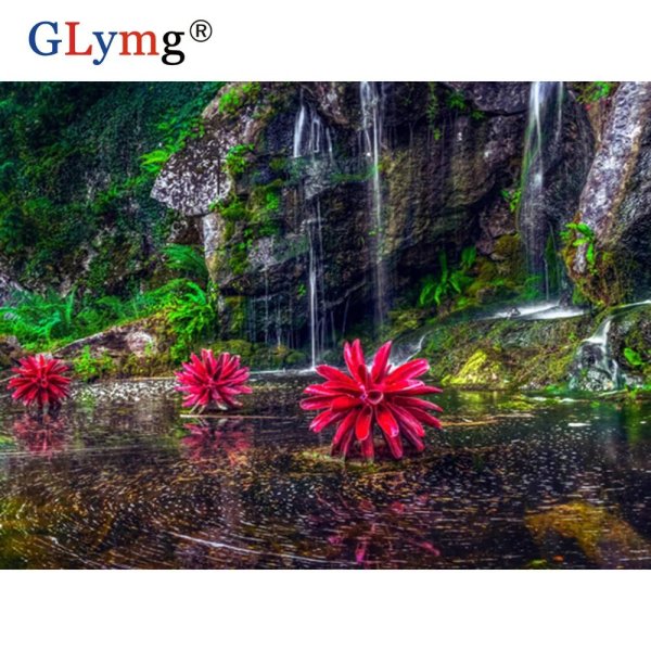 природа с водопадом