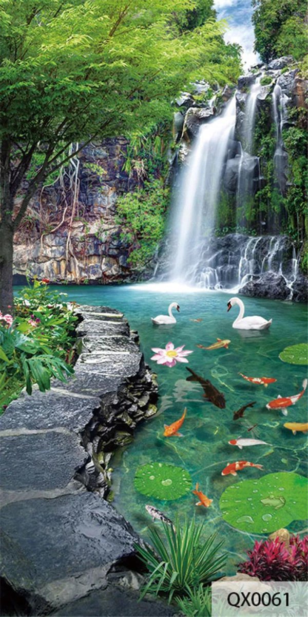 лебеди и водопады