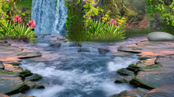 красивые пейзажи с водопадами