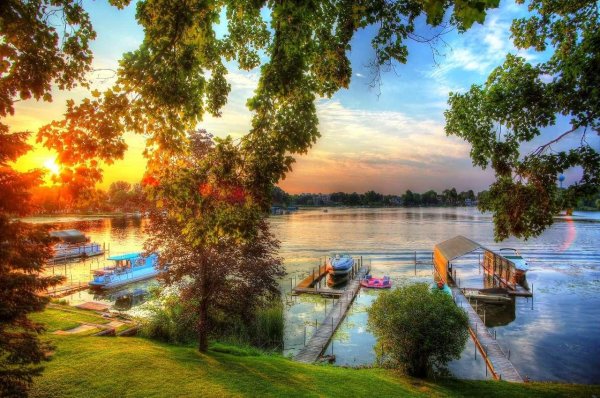 пейзаж река