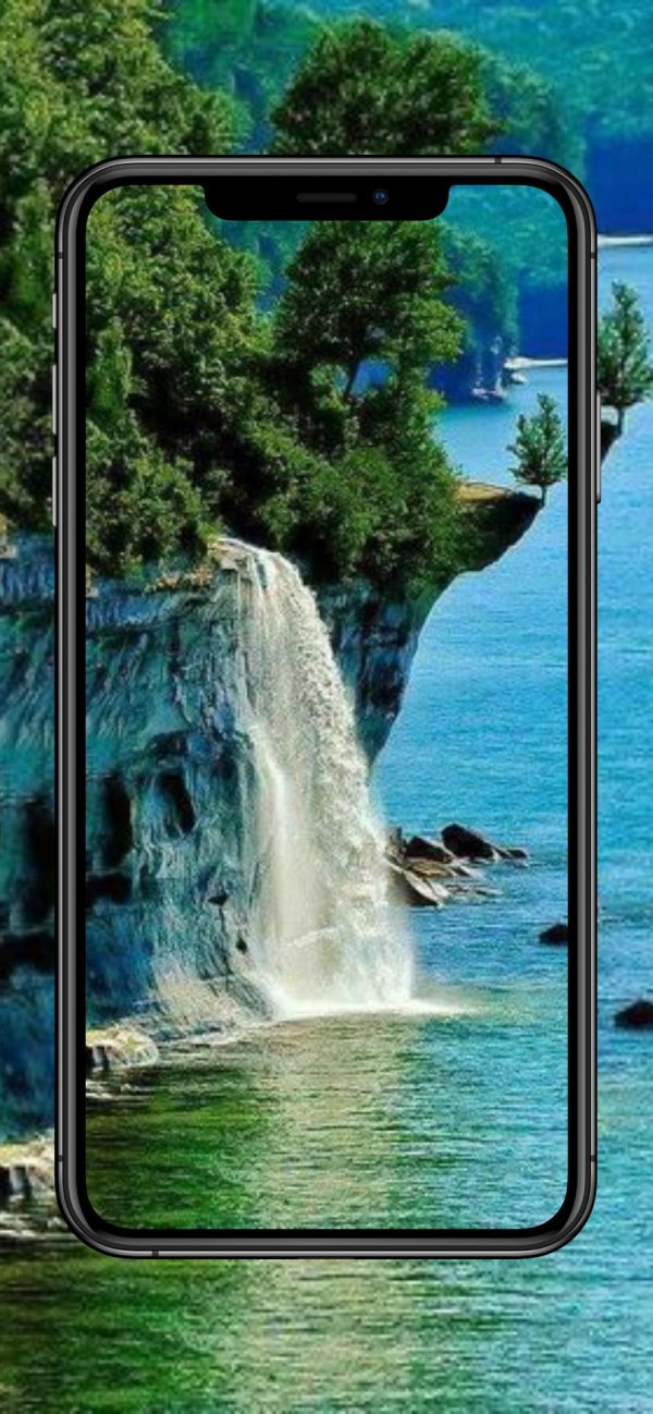 обои на телефон андроид водопад
