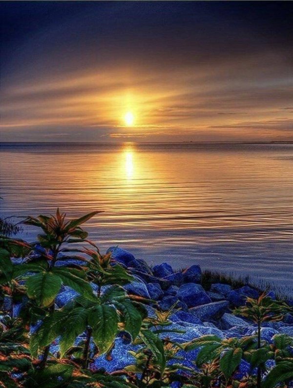 рассвет на море