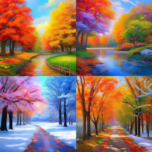 зима лето осень