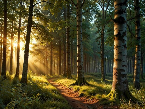 пейзаж с лесом