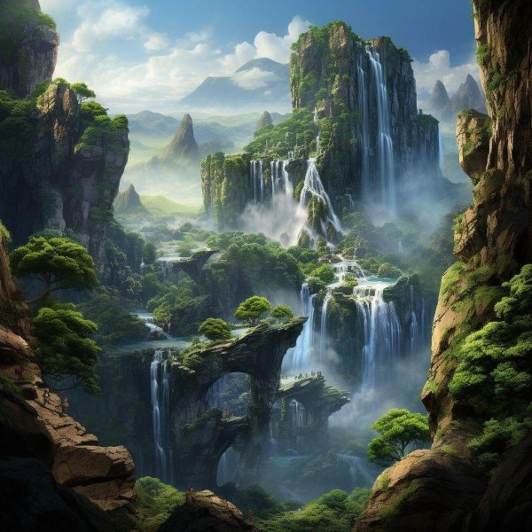 картины водопад