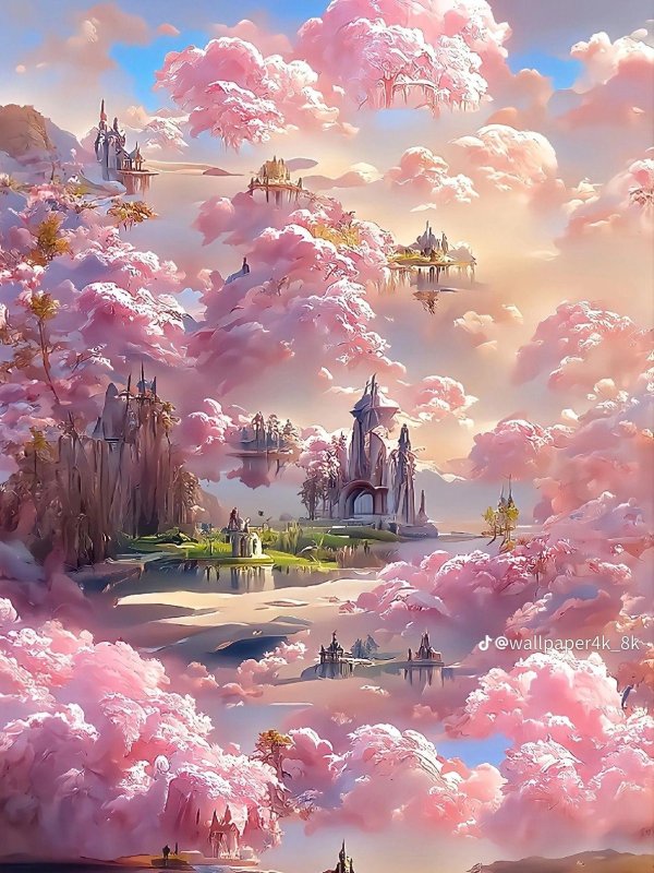 розовый замок