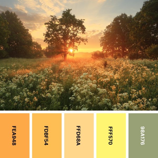 цвета заката палитра