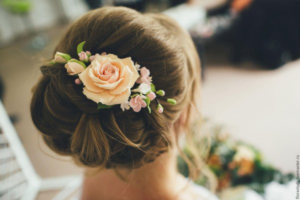 гребень для волос с цветами