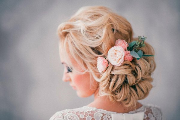 свадебная прическа