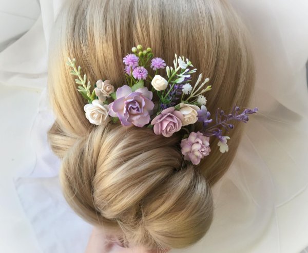 заколка лаванда