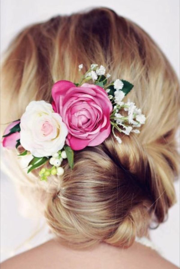 цветы в прическу