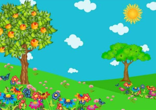 яблоня с яблоками