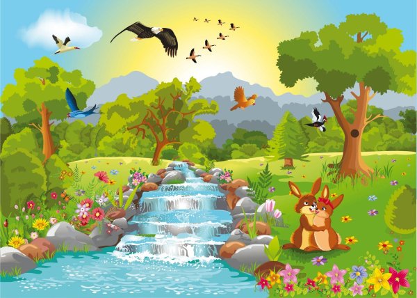 природа мультяшная