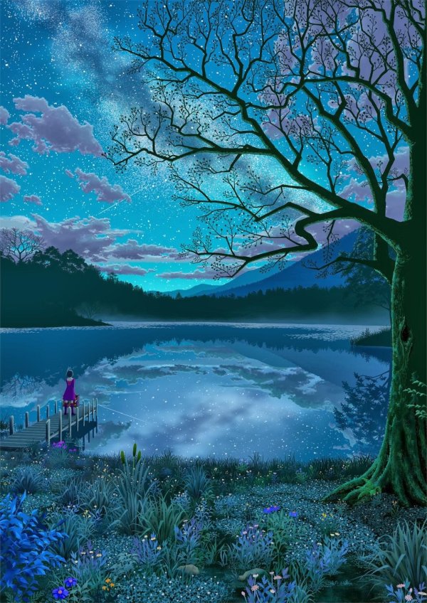 рисунок к песне волшебное озеро