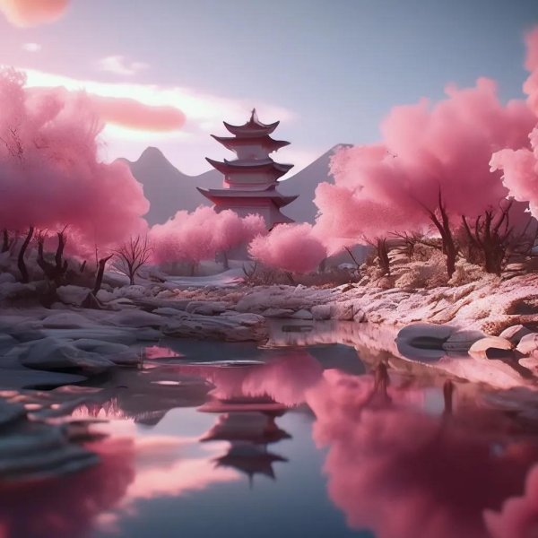 японский пейзаж арт