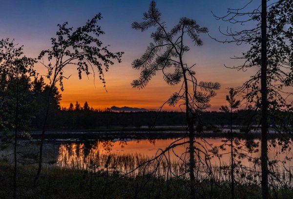 закат в сибири