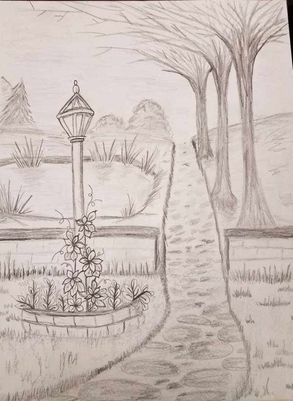 парк карандашом