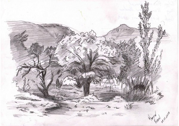 наброски пейзажа