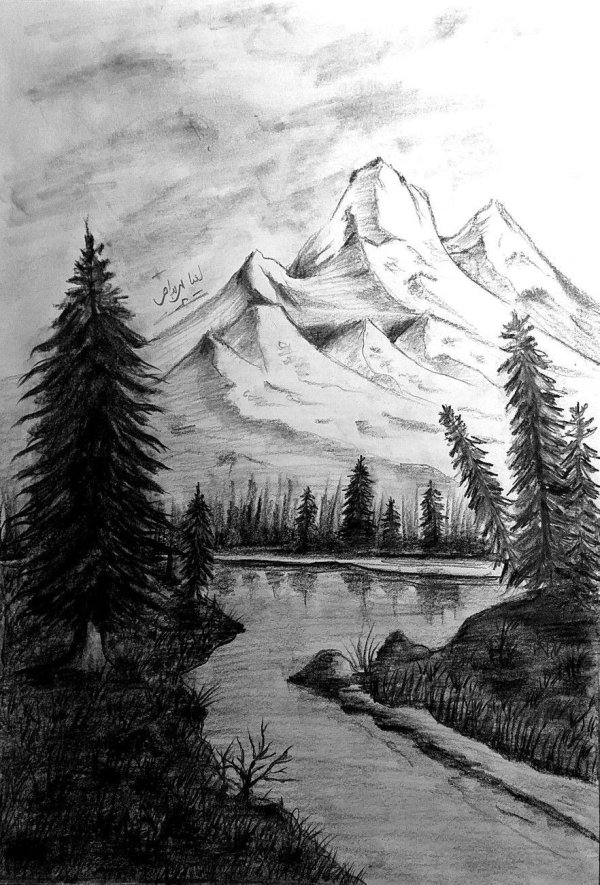 эскиз пейзажа