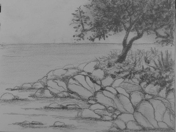 зарисовка пейзажа