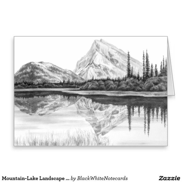 горы карандашом