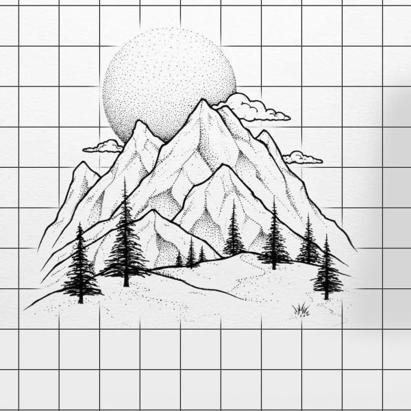 горы для срисовки