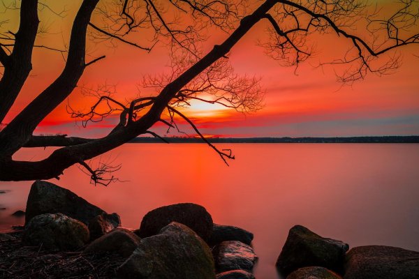 закат природа