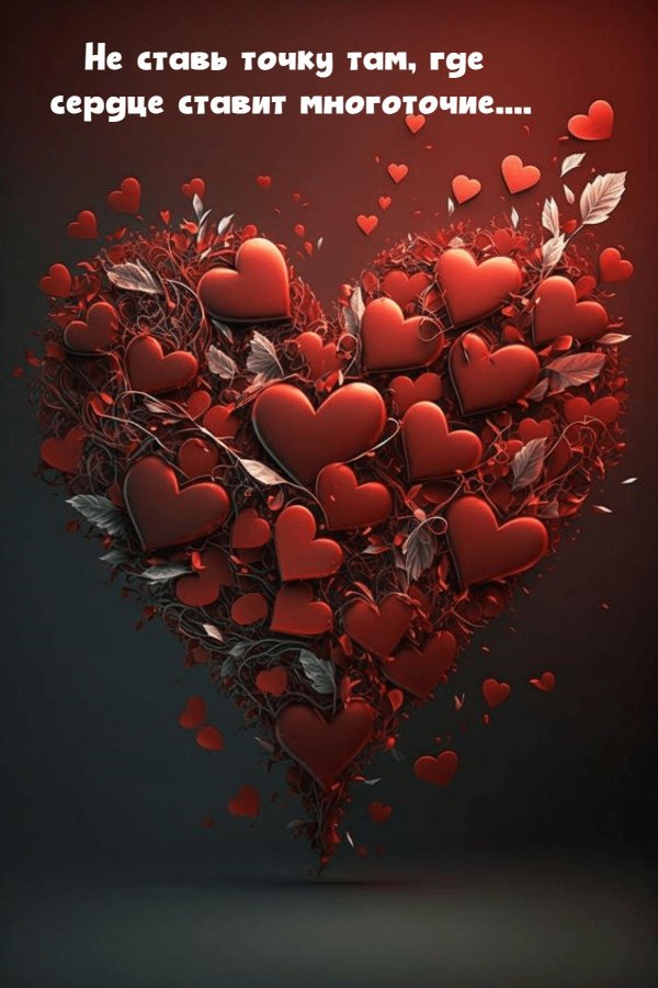 сердца красные