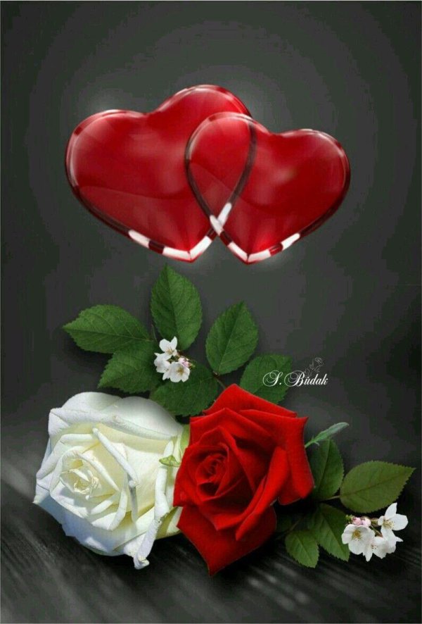 сердечко в цветах