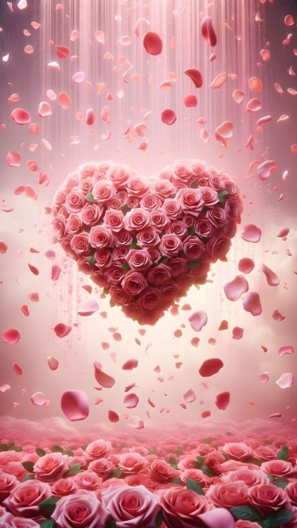 розы сердечком