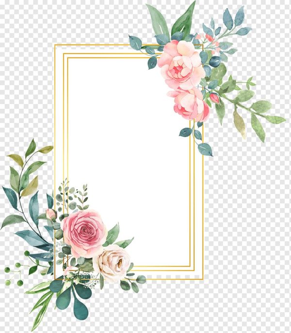 акварельные цветочные рамки