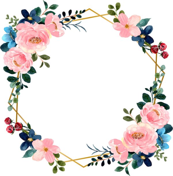 акварельные цветочные рамки