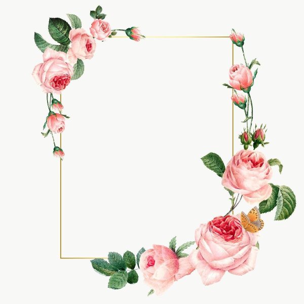 акварельные цветочные рамки