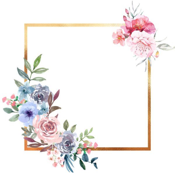 цветочные геометрические рамки