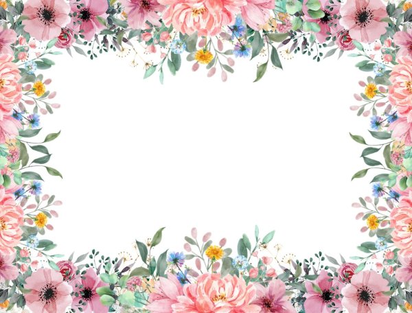 фон рамка цветы