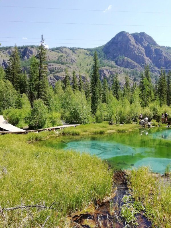 гейзерное озеро в горном алтае