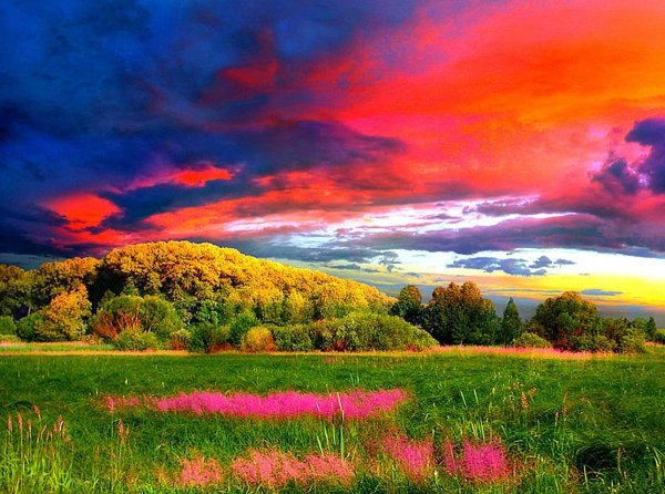 яркие пейзажи