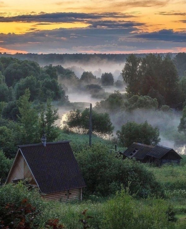 пейзаж деревни