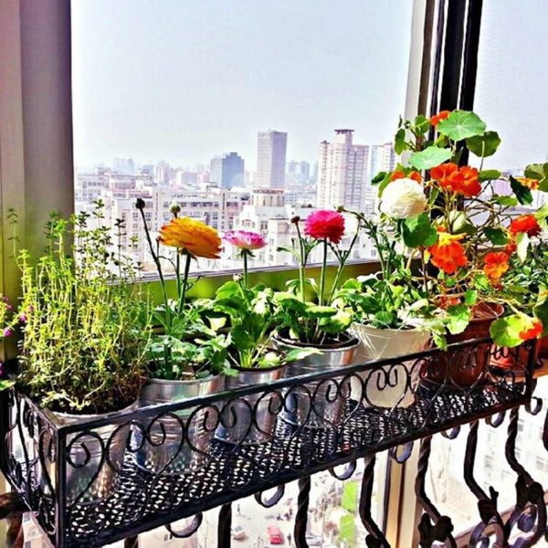 полки для цветов на балконе