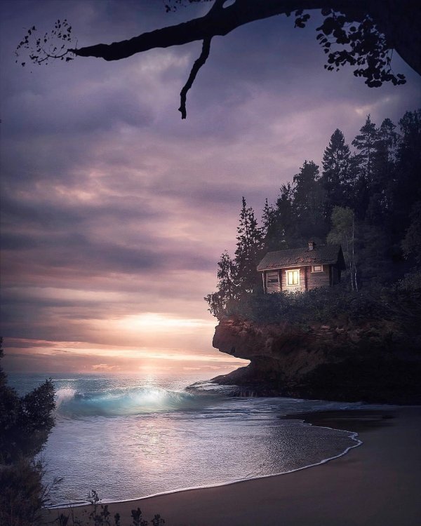 красивые вечерние пейзажи