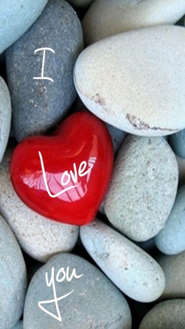 галька сердечками