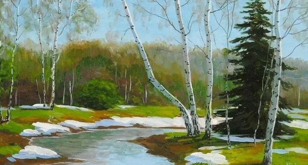 весенняя проталинка левитана