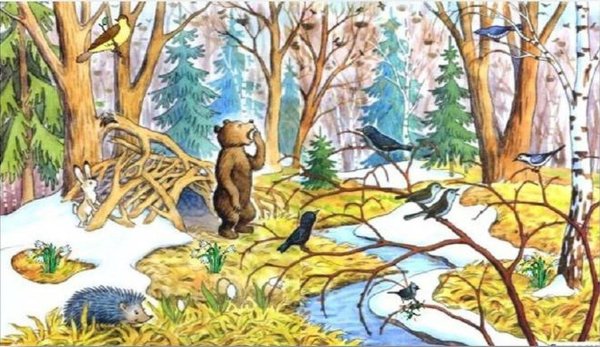 животные весной для дошкольников