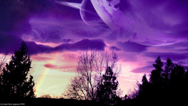 облака фиолетовые